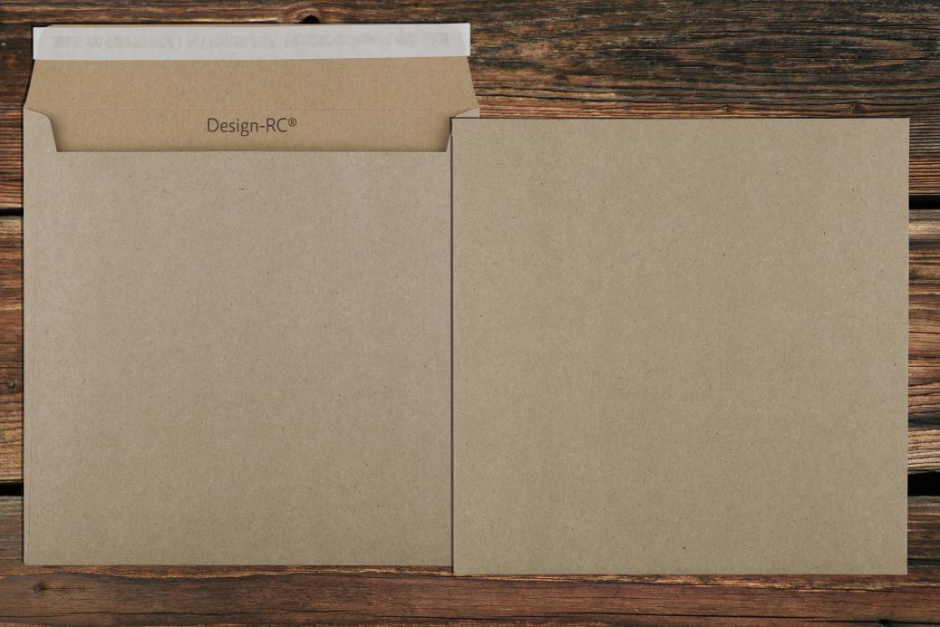 Briefhüllen 220x220 Haftklebend Recycling Grau 140 g/qm